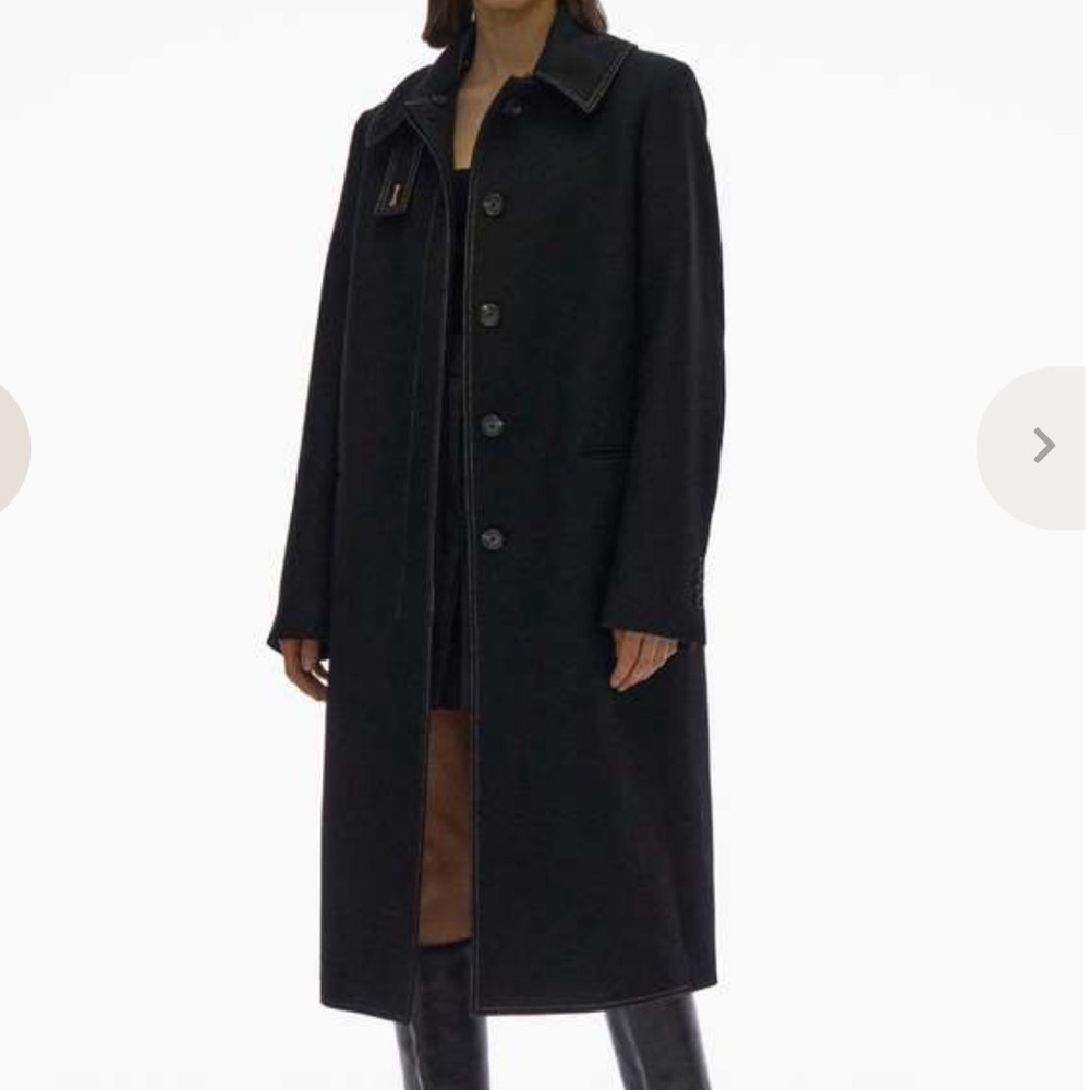 SOLD! SOLD! SOLD! Helmet Lang - Black wool jacket removable shearling collar. - Picture 8 of 8
